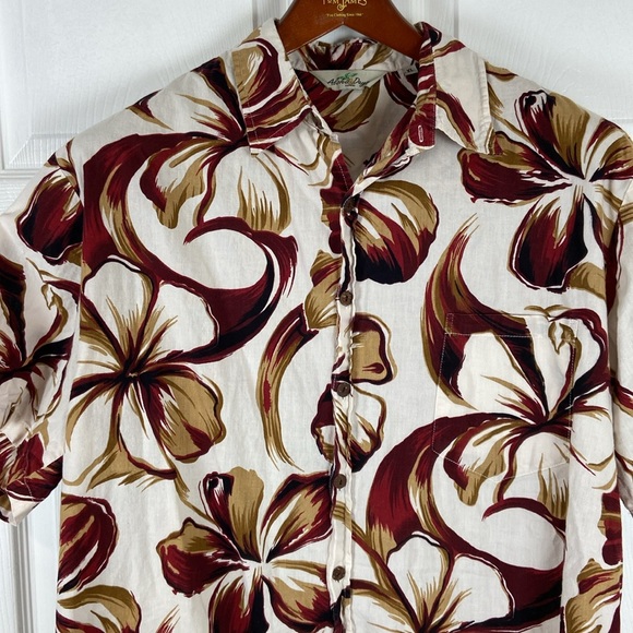 Aloha Days Hawaii Short Sleeve Button Down Hawaiian Shirt Floral Mens XL - Picture 2 of 6